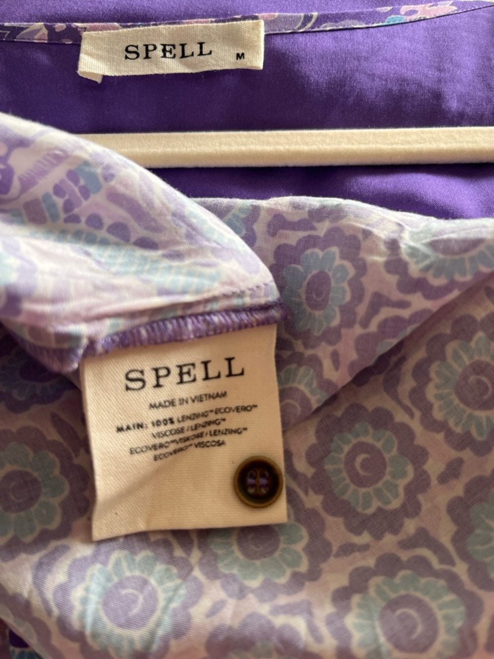 Spell Sannah Maxi Caftan/Gown, size M, Lavender - Picture 6 of 6